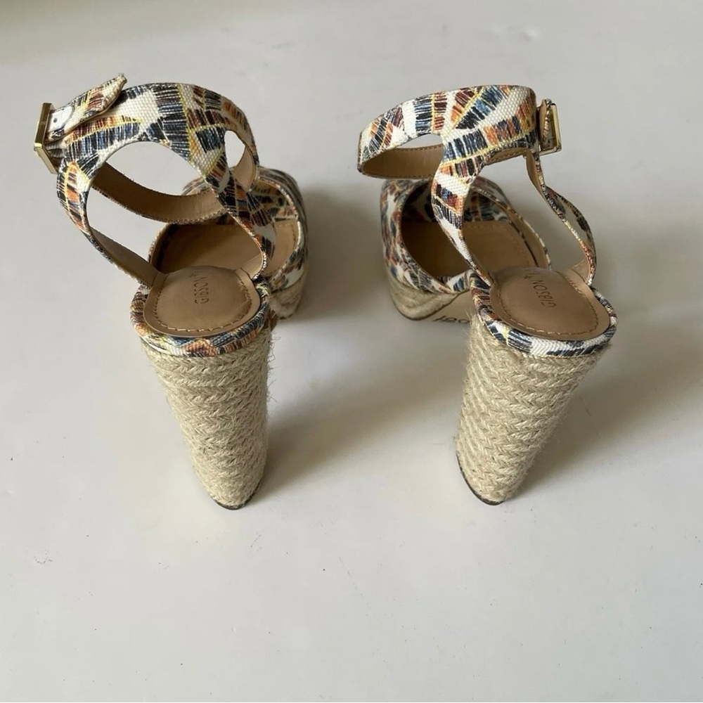 Gibson Latimer Luciana Multicolor Espadrille Platform Heels Sandals - Picture 10 of 11